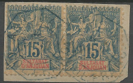 ANJOUAN  N° 6 Paire OBL / Used - Used Stamps