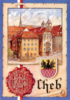 73885356 Cheb Eger Marktplatz Illustration  - Czech Republic