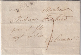 LETTRE.  26 JUIL 1804. JEMAPPES. 86/BINCH. DE FONTAINE LEVEQUE. SIGNEE LEJEUNE. POUR BEAUNE. TAXE 7 - 1792-1815: Veroverde Departementen