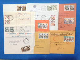 Storia Postale Castelli D'italia Lotto 8 Buste Castello 200 300 350 400 450 500 600 900 Lire - 1981-90: Marcophilia