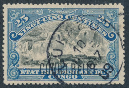 BELGIAN CONGO 1909 ISSUE TYPO. COB 43  USED PLATE POSITION 11 LARGE OVERPRINT T2 - Ungebraucht