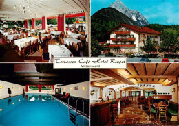 73885249 Mittenwald Bayern Terrassencafe Hotel Rieger Gastraeume Hallenbad Mitte - Mittenwald