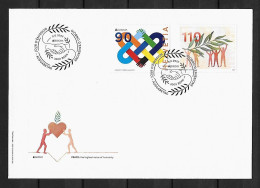 2023 Joint Europa Cept, FDC SWITZERLAND WITH 2 STAMPS: Peace - 2023