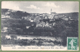 CPA Dos Précurseur - ALPES MARITIMES - CONTES - VUE GÉNÉRALE - - Contes