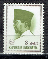 Série Courante : Président Sukarno 3 Sen - Indonesia