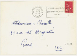 69 VILLIE MORGON RHONE 1972 : SON PARC SON CAVEAU SON VIN - Mechanical Postmarks (Advertisement)