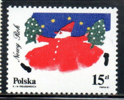 POLONIA POLAND POLSKA 1987 CHRISTMAS NEW YEAR NATALE NOEL WEIHNACHTEN NAVIDAD NATAL 15z MNH - Ungebraucht