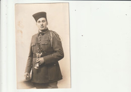 Carte Photo Portrait Artilleur Marocain Coiffe Safi - N° 35 Sur Le Col - Photo Villair Scherr Epinal 88- Années 14-18 - Guerra 1914-18