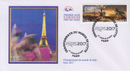 Enveloppe  FDC  1er  Jour    FRANCE    Championnats  Du  Monde  De   Lutte    PARIS    2017 - 2010-2019