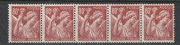 VARIETE Dallay Sur N°653 " POSTCS  Tenant à 2 Normaux  " Dans Bande De 5 Neuf** TBE - Unused Stamps