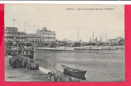 Cpa 34 CETTE,  Quai Commandant-Samary, Torpilleurs, 1910 Voyagée Divisé Voir Scanne Belle Carte, Militaire, Guerre, Port - Otros & Sin Clasificación