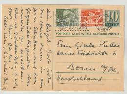 Schweiz Ganzsache Postkarte 10c Stempel Zürich: Fussball-Weltmeisterschaft - Nach Deutschland, 2 Scans - Stamped Stationery