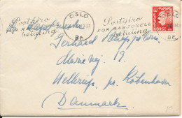 Norway Cover Oslo 27-2-1952 Sent To Denmark Single Franked - Brieven En Documenten