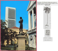Singapore The Statue Of Sir Stamford Raffles, Vintage 1960-70's Kruger 88 025.232  271989 S. ABDUL MAJEED+CO_UNC_cpc - Singapour