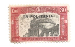 (COLONIE E POSSEDIMENTI) 1934, TRIPOLITANIA, MILIZIA II, 30+10c - 1 Francobollo Usato (CAT. SASSONE N.50) - Tripolitaine