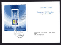 DDR, FDC. Fernsehturm. Block 30 - Autres & Non Classés