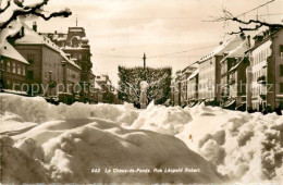 13802411 La Chaux-de-Fonds NE Rue Leopold Robert En Hiver  - Autres & Non Classés