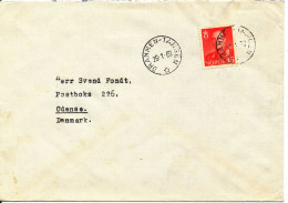 Norway Cover Sent To Denmark Drammen - Tangen 26-1-1960 Single Franked (Seeberg & Nielsen Drammen) - Lettres & Documents