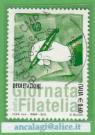 USATI ITALIA 2012 - Ref.1221A "GIORNATA DELLA FILATELIA" 1 Val. - - 2011-20: Gebraucht