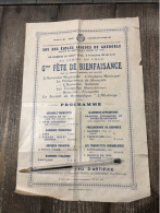 Programme De La Fête De Bienfaisance 1922 Grenoble - Programma's