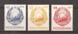 Romania - 1967, STEMA TARII UZUALE SERIE ,nestampilat - Unused Stamps