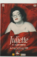 Carte De Juliette A L'Olympia De Bruno Coquatrix Du 9 Au 14 Fevrier 1999 A 20h30 Nouvel Album Assassins Sans Couteaux - Other Monuments