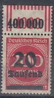 DR 282 I OR, Ungebraucht *, Aufdruckmarke, 1923 - Ungebraucht