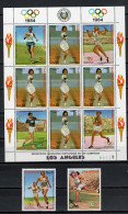 Paraguay 1983 Olympic Games Los Angeles, Fencing, Athletics Sheetlet + 2 Stamps MNH - Estate 1984: Los Angeles