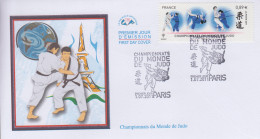 Enveloppe  FDC   1er  Jour   FRANCE    Championnats  Du   Monde  De  JUDO   PARIS  2011 - Judo
