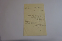 ROMA  ---   AUTOGRAFO  -- MATILDE SERAO  --  SCRITTRICE - GIORNALISTA  --  DIRETTORE - CORRIERE DI ROMA  -1856-1927 - Scrittori