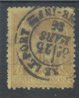 Lot N°82757   N°92, Oblitéré Cachet à Date De LE HAVRE-PORT "SEINE-INFre" - 1876-1898 Sage (Type II)