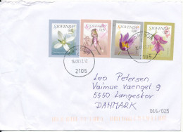 Slovenia Cover Sent To Denmark Maribor 15-9-2012 Topic Stamps FLOWERS - Eslovenia