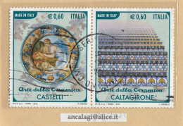 USATI ITALIA 2012 - Ref.1224A "ARTE DELLA CERAMICA" 2 Val. In Coppia - - 2011-20: Oblitérés