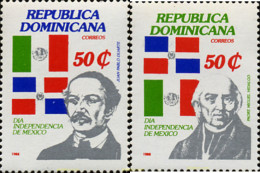 308115 MNH DOMINICANA 1988 DIA DE LA INDEPENDENCIA DE MEXICO - Dominican Republic