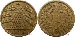 Allemagne - IIIe Reich - 10 Reichspfennig 1935 A - TTB/XF45 - Mon6477 - 10 Reichspfennig