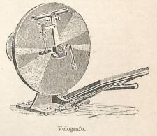 Velografo - Stampa Antica Del 1931 - Xilografia - Estampes & Gravures