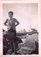 Photo Originale - SAINT GUENOLE PENMARC'H - Aout 1939 - Jeune Femme A La Plage - Lieux