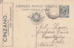 1816 - REGNO -Cartolina Postale Pubblicitaria Da C. 15 Ardesia Del 1920 Da Locana A Oulx - Postwaardestukken