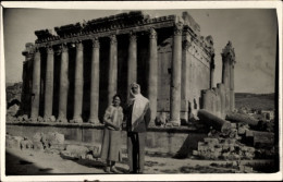 Photo CPA Baalbek Libanon, Tempel, Säulen, Einheimische - Indien