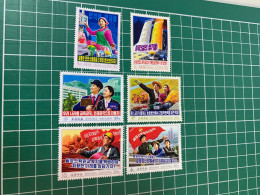 Korea Stamp 2024 Poster Train Perf Product Shoes Book Food Agriculture MNH - Corée Du Nord