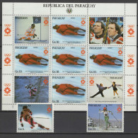 Paraguay 1984 Olympic Games Sarajevo Sheetlet + 2 Stamps MNH - Invierno 1984: Sarajevo