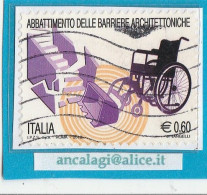 USATI ITALIA 2012 - Ref.1229A "BARRIERE ARCHITETTONICHE" 1 Val. - - 2011-20: Oblitérés