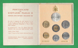 Vaticano Serie 1985 Wojtyla Pope Vatikan City Anno VI° UNC Divisionale 7 Valori Set Coin - Vatican