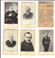 AR93 - CHROMOS CHOCOLAT SADLA - EDOURAD COLONNE - AMIRAL POTTIER - MOUNET SULLY - GENERAL BILLOT - GEORGES OHNET - Autres & Non Classés