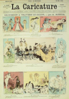 La Caricature 1882 N°125 Excursion Du Salon Robida L'Hippodrome Bach - Zeitschriften - Vor 1900