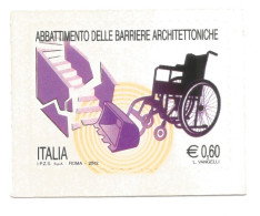 (REPUBBLICA ITALIANA) 2012, ABBATTIMENTO DELLE BARRIERE ARCHITETTONICHE - Francobollo Nuovo MNH - 2011-20: Nieuw/plakker