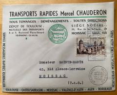 Enveloppe Commerciale Marcel Chauderon Transports N°1039 Seul Pont Valentré Oblitéré Montauban Tarn Et Garonne 1957 - 1921-1960: Moderne