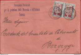 1928 Regno, N° 232 Coppia Su Lettera - Europe