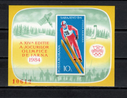 Romania 1984 Olympic Games Sarajevo, Space S/s Imperf. MNH - Hiver 1984: Sarajevo