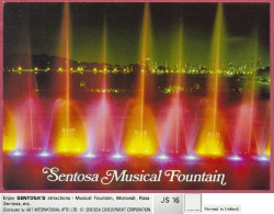 Singapore SENTOSA Musical Fountain 1982, Monorail, Rasa_JS 16 A&T International (PTE) LTD_UNC_cpc - Singapore